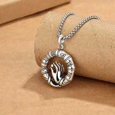 Namo Amitabha Buddha Hand Necklace - Six-Syllable Mantra